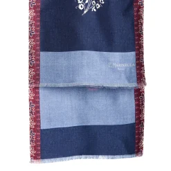 SCIARPA TUBOLARE BLU SCURO IN SETA TWILL Paisley pattern