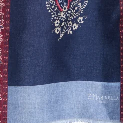SCIARPA TUBOLARE BLU SCURO IN SETA TWILL Paisley pattern