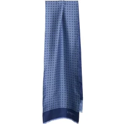SCIARPA TUBOLARE BLU SCUROIN SETA TWILL Classic daisy