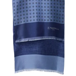 SCIARPA TUBOLARE BLU SCUROIN SETA TWILL Classic daisy