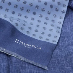 SCIARPA TUBOLARE BLU SCUROIN SETA TWILL Classic daisy