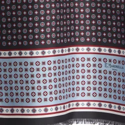 SCIARPA TUBOLARE GRIGIO SCURO IN SETA TWILL Busy pattern