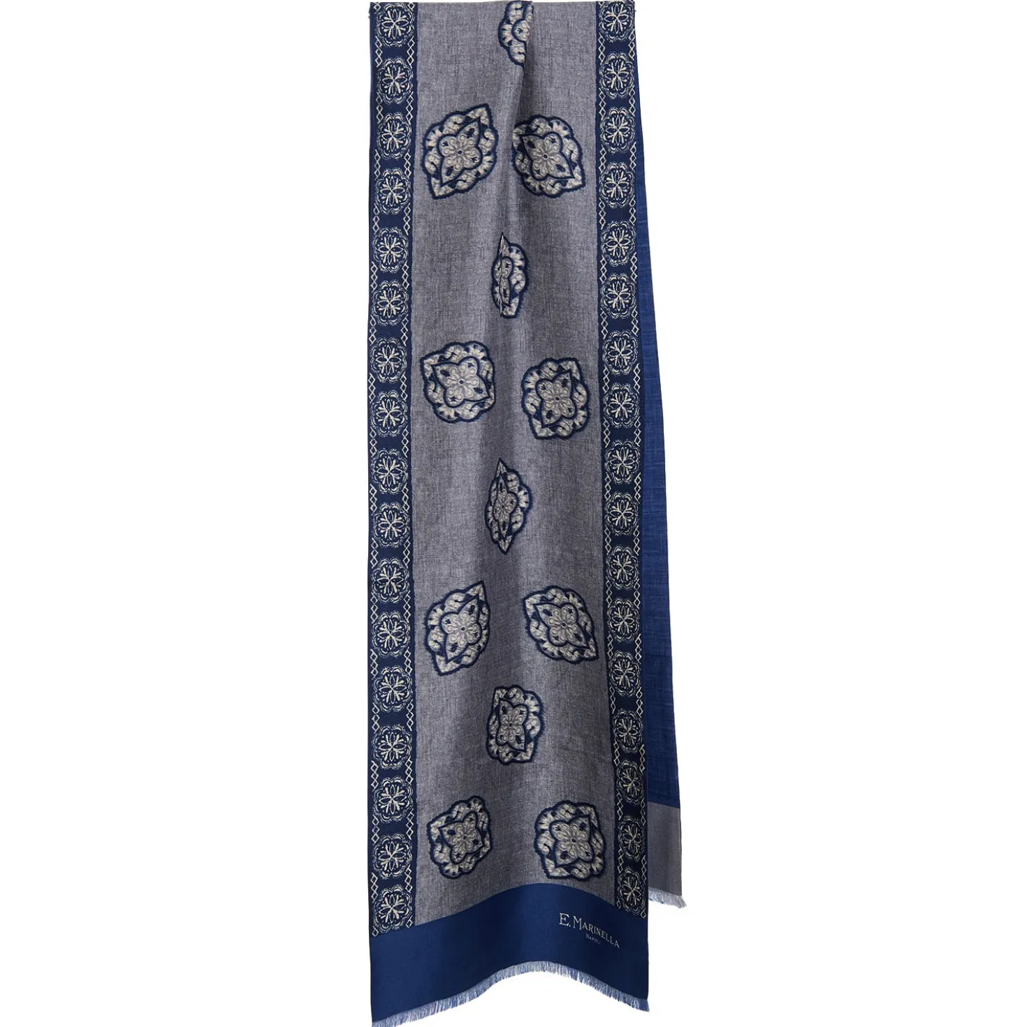 SCIARPA TUBOLARE GRIGIO SCURO IN SETA TWILL Classic daisy