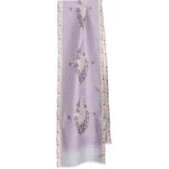 SCIARPA TUBOLARE LILLA IN SETA TWILL Paisley pattern