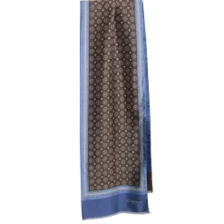 SCIARPA TUBOLARE MARRONE IN SETA TWILL Classic daisy