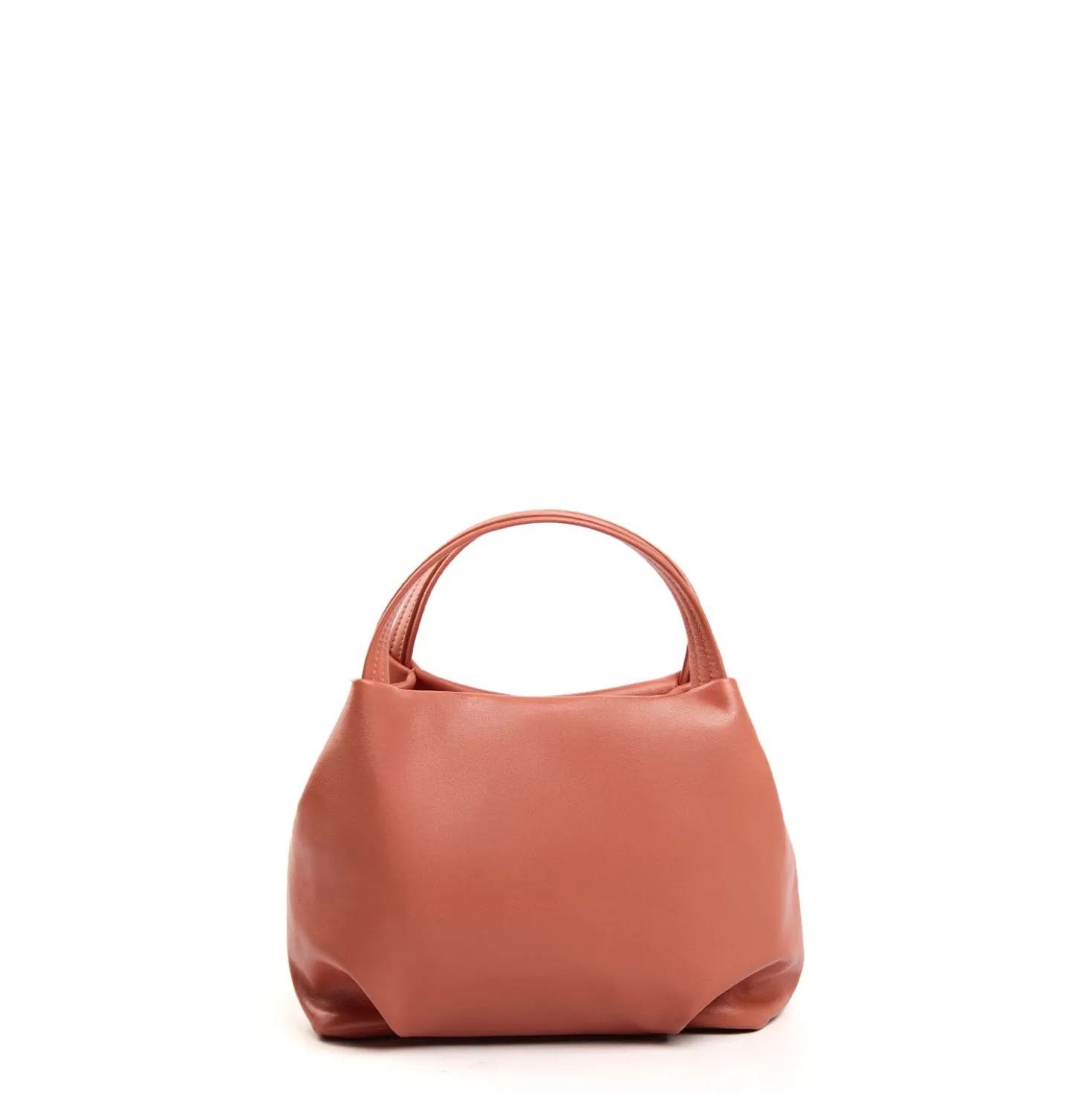 SOFT MINI BAG ARANCIONE SCURO In pelle liscia