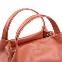 SOFT MINI BAG ARANCIONE SCURO In pelle liscia
