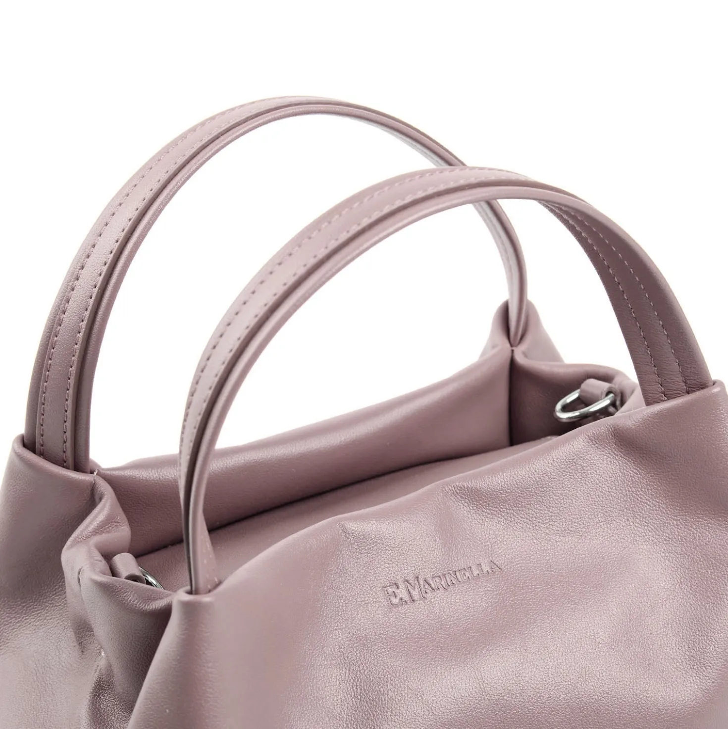 SOFT MINI BAG ROSA In pelle liscia