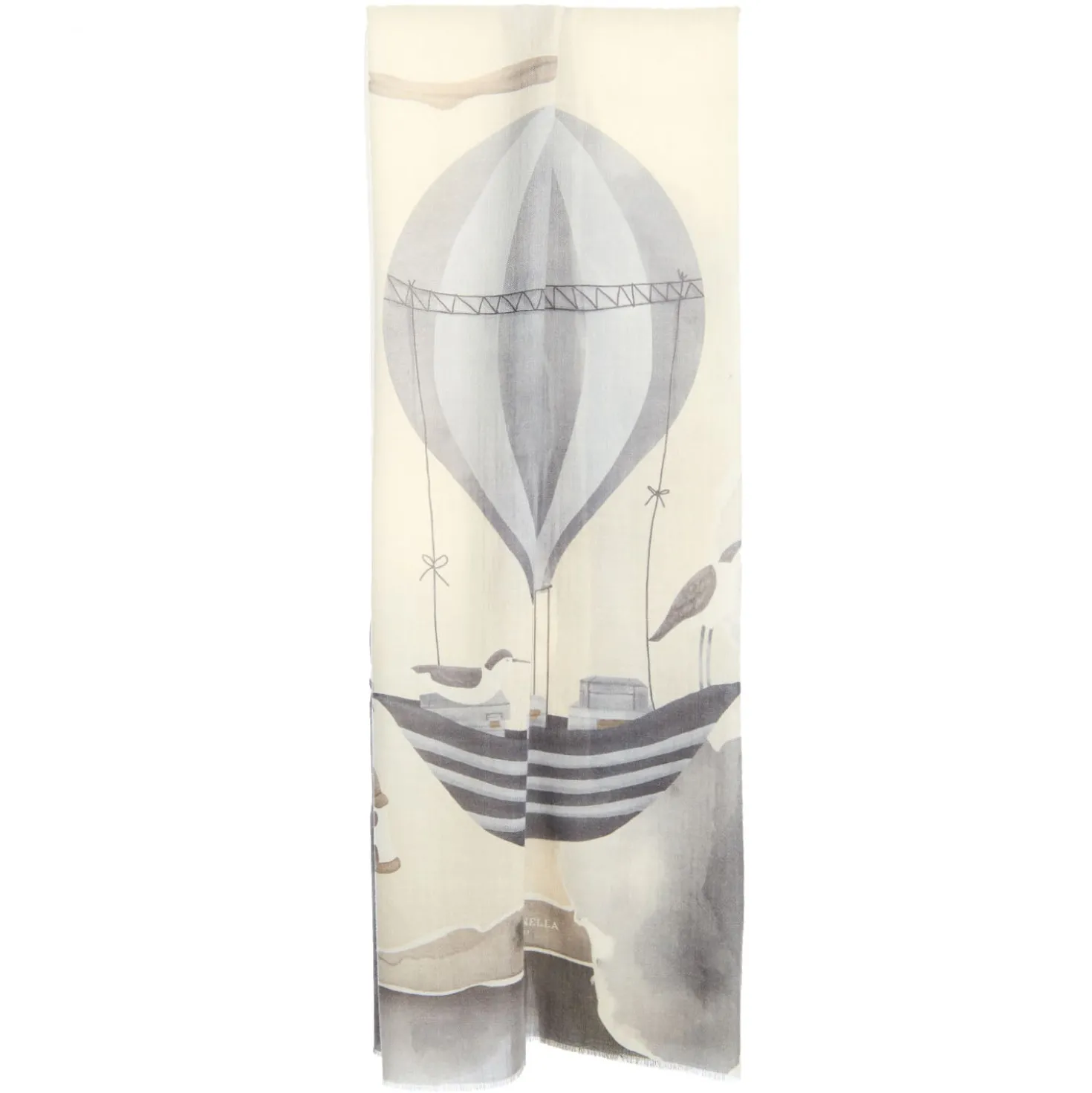 STOLA BEIGE IN CASHMERE Collezione floreale