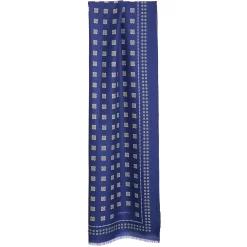 STOLA BLUE IN LANA Decorazioni floreali