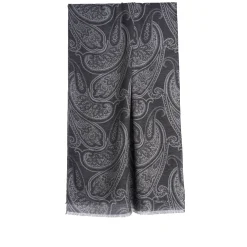STOLA GRIGIA IN LANA Fantasia paisley