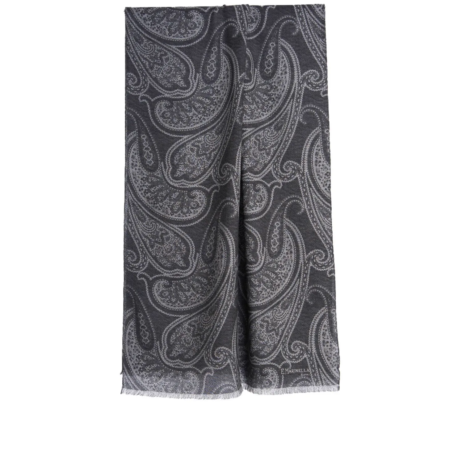 STOLA GRIGIA IN LANA Fantasia paisley