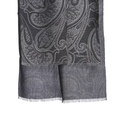 STOLA GRIGIA IN LANA Fantasia paisley
