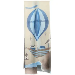 STOLA MARRONE IN CASHMERE Collezione mongolfiere