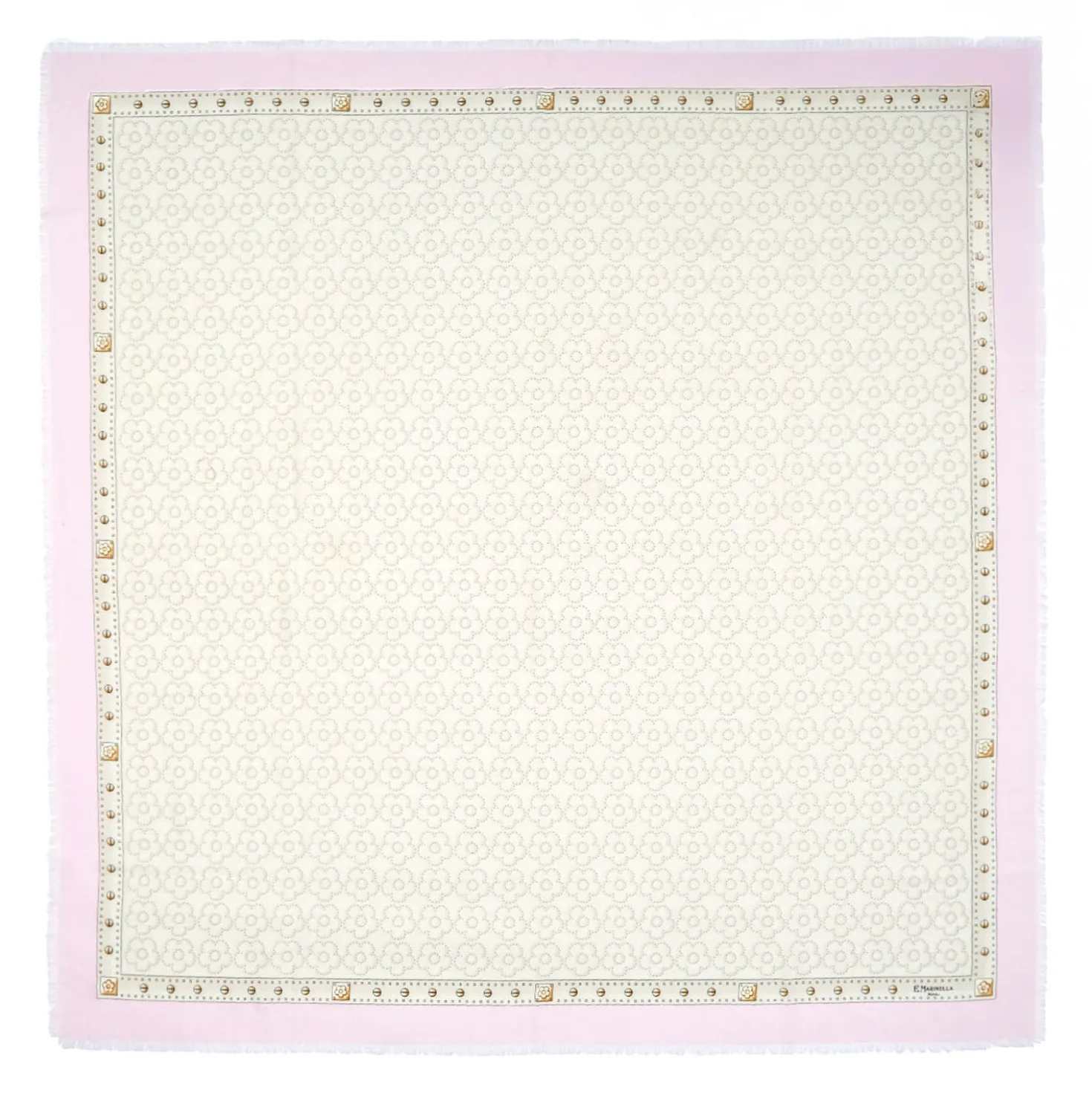 STOLA ROSA 115 IN LANA, SETA E CASHMERE Fiori d’archivio