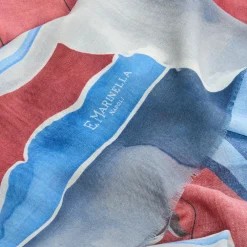 STOLA ROSSA IN CASHMERE Collezione mongolfiere