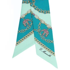 TWILLY IN SETA VERDE Lucky elephant