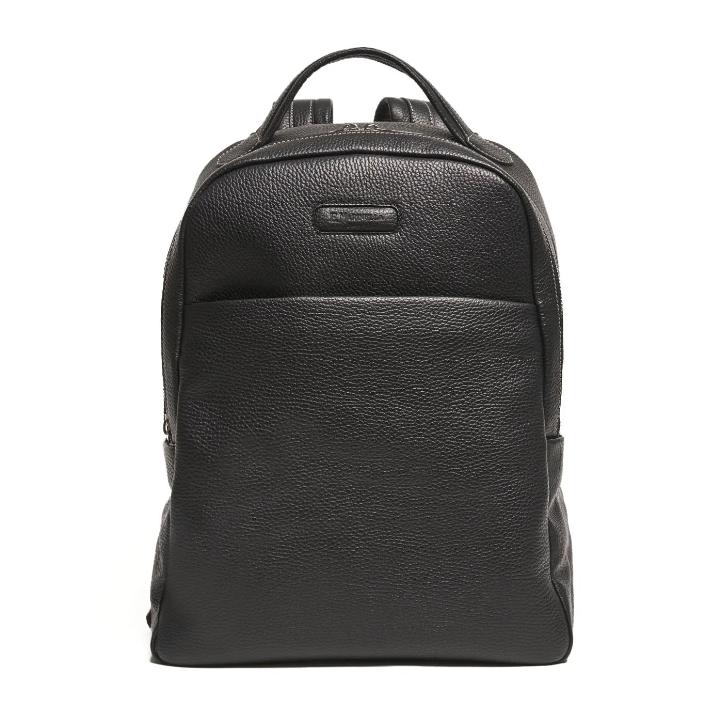 ZAINO NERO IN PELLE Con schienale rinforzato